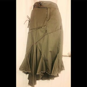 ARMY GREEN DECONSTRUCTED SKIRT